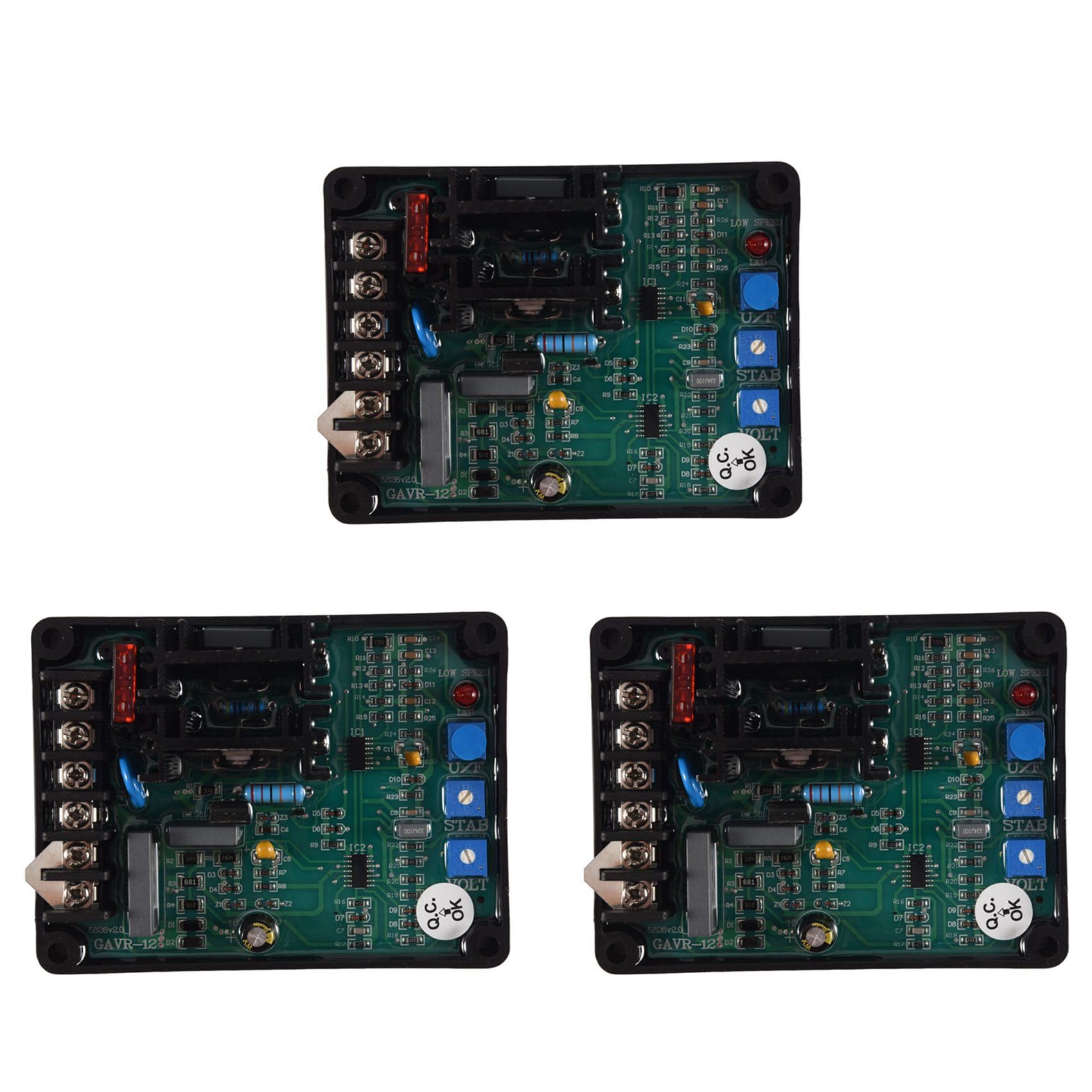 Jnchdghwa Black 3X Gavr-12A Gavr 12A Avr For Generator Automatic Voltage Regulator Board Voltage Regulator Board Generator Accessories