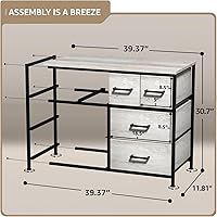 Vista 16 de Sorbus Cómoda con 8 cajones - Mueble para almacenar ropa para niño, para dormitorio, pasillo, clóset, oficina – Marco de acero, parte superior