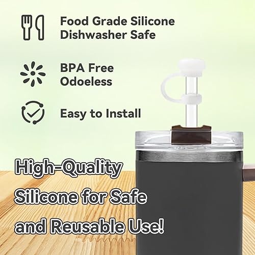 Miniatura 6 de 2 juegos de fundas Stanley para pajilla, 2.0 Stanley tapón compatible con 40 onzas / 30 onzas, accesorios para tazas Stanley, tapón Stanley, incluye