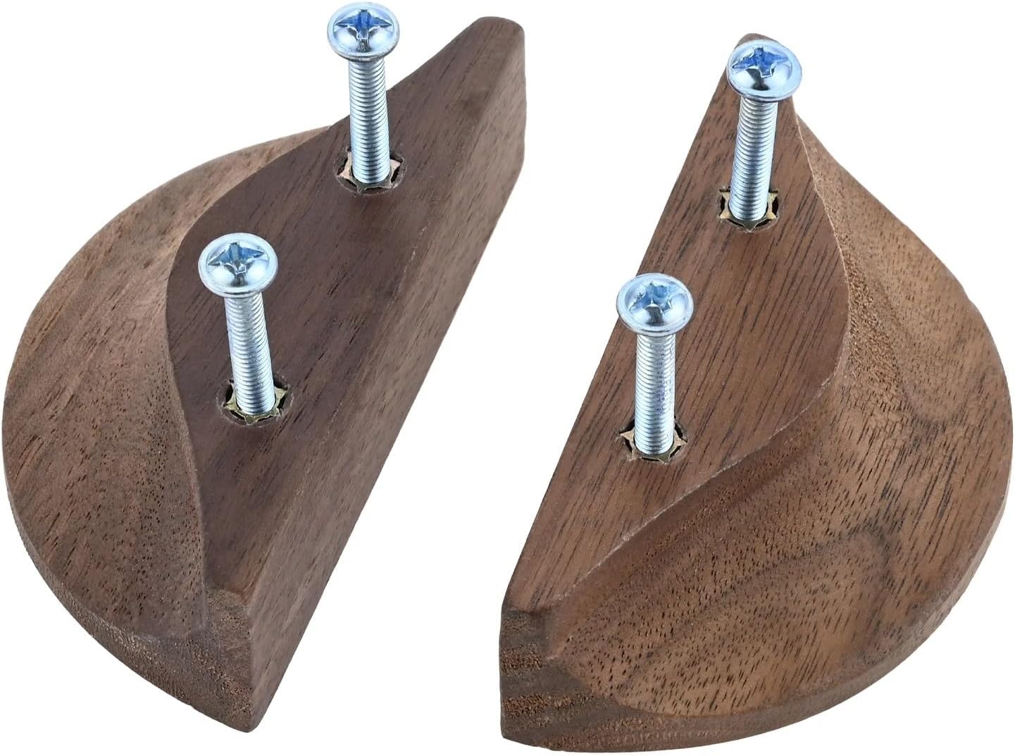 2Pcs/Set Semicircle Wooden Cabinet Handles Drawer Knob Wardrobes Handle Door Pulls Furniture Hardware Children's Room Home Decor(Color A)