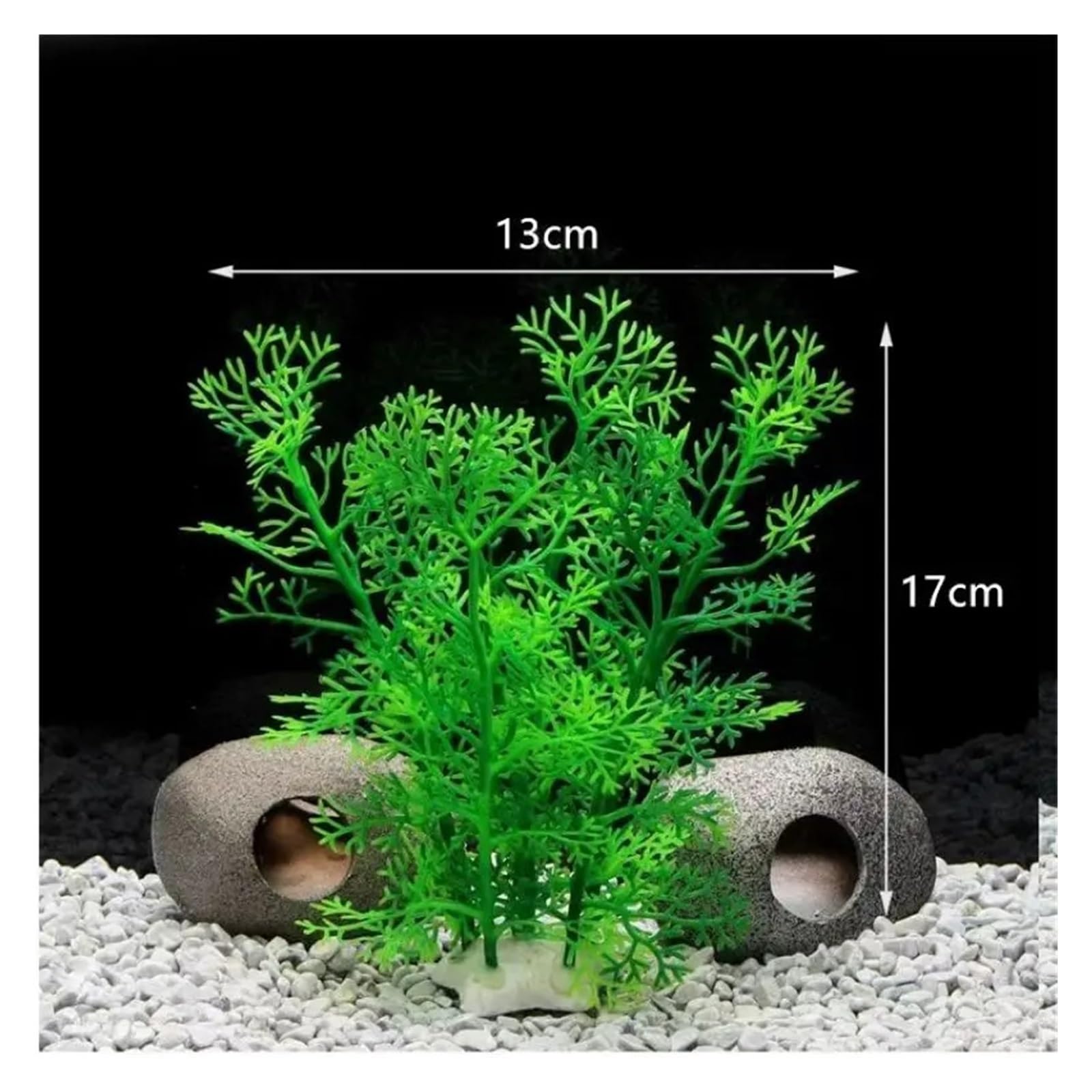 Plantas Artificiales para acuarios Decoración de Acuario Simulación Plantas acuáticas Pecera Paisaje Tanque Plantas plástico rocalla(7PCS-1)