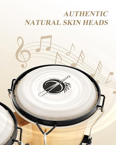 Miniatura 24 de Eastar Tambores Bongo 7" y 8" para acabado antiguo especial profesional, EBO-21 Antique Finish