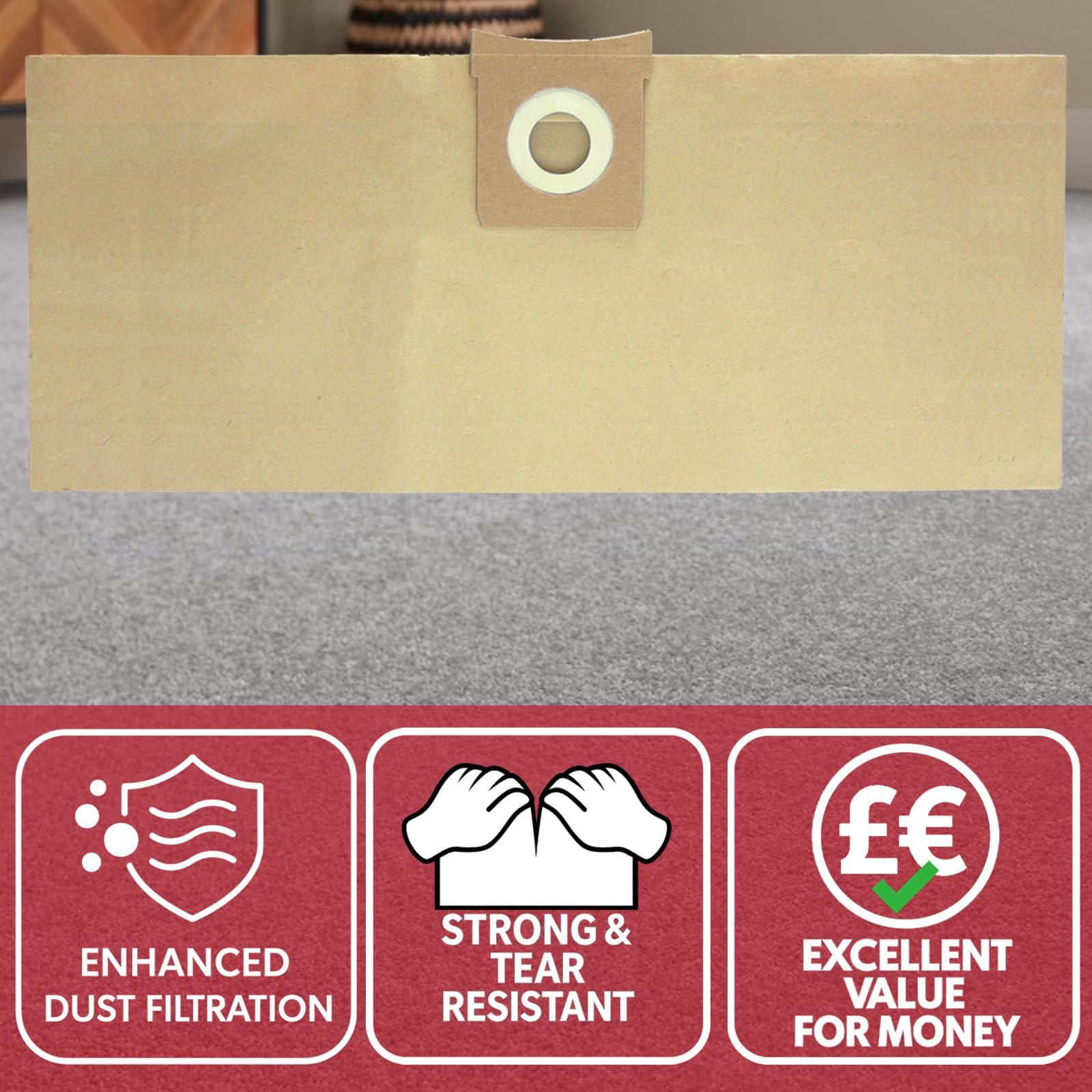 Vhbw 10x Sacchetto Compatibile Con Miele Solution Hepa S 388, Hepa TT - Foto 4