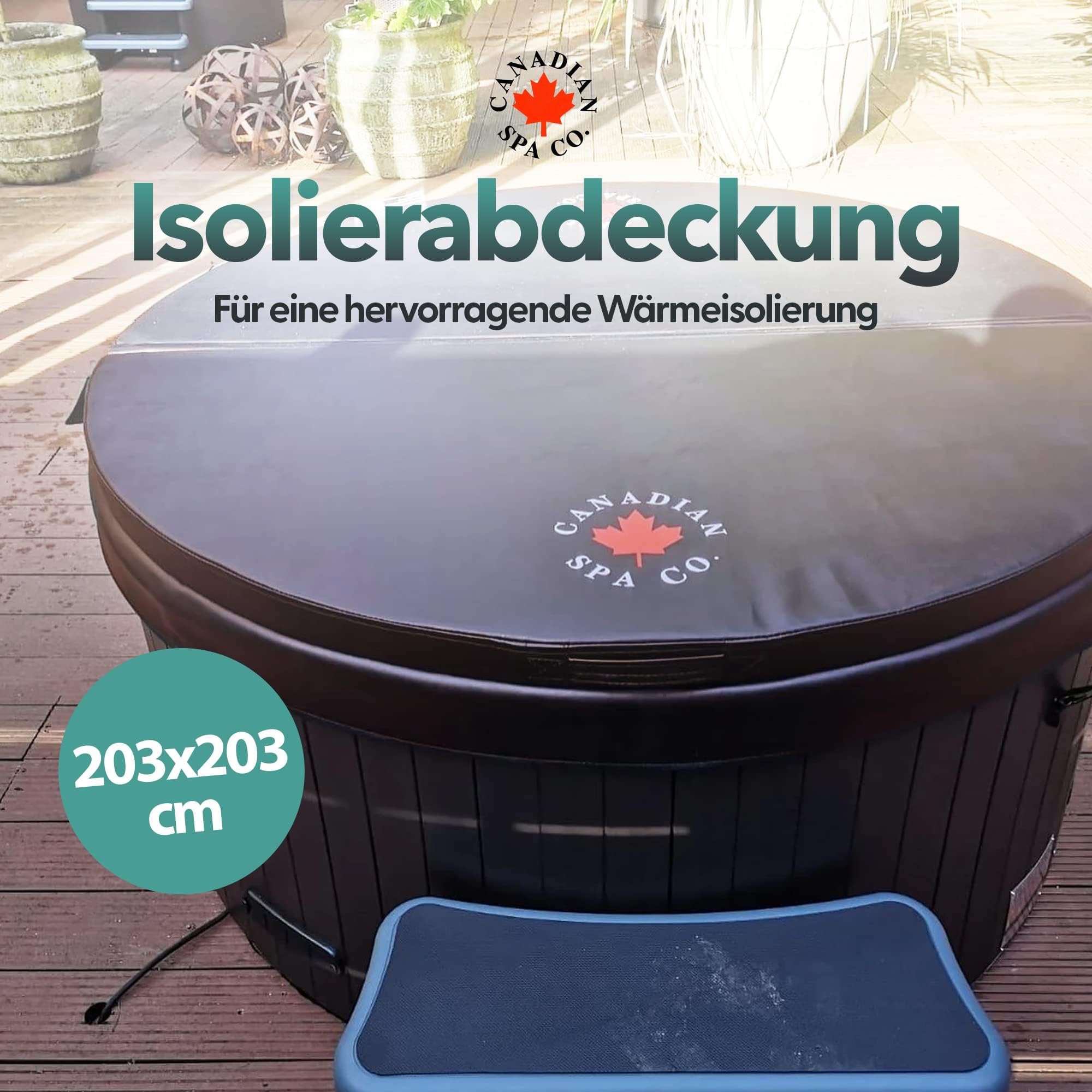 CANADIAN SPA CO. Poolabdeckung rund, Ø 203 cm, braun, Isolierabdeckung für Hot Tub, Abdeckung für Pool wasserdicht und UV-beständig