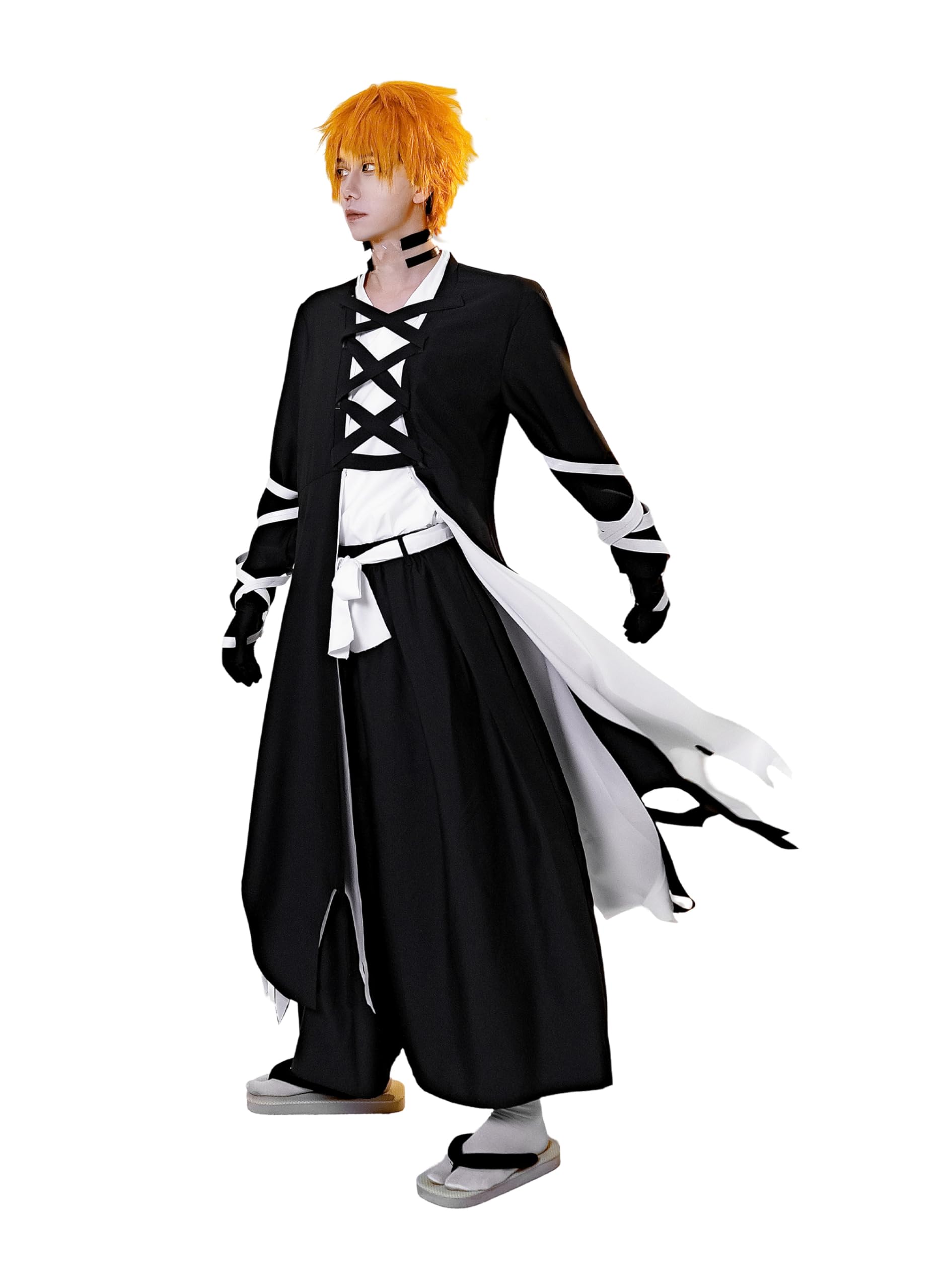 OSIAS Hombres Anime Upgraded Kurosaki Ichigo Disfraz de Cosplay