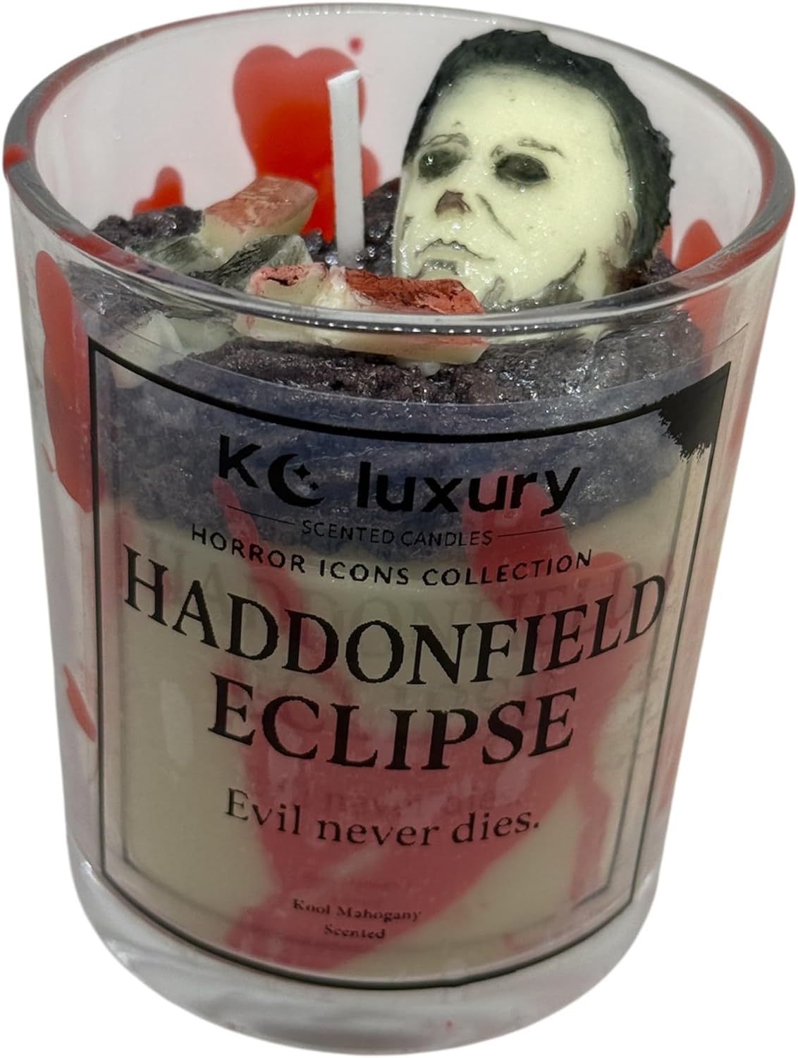 Horror Icons Collection – Spooky Handcrafted Soy Wax Candles for Horror Fans by KC Luxury Scented Candles (3pck/Jigsaw,Michael Myers,Ghostface, Jasmine)