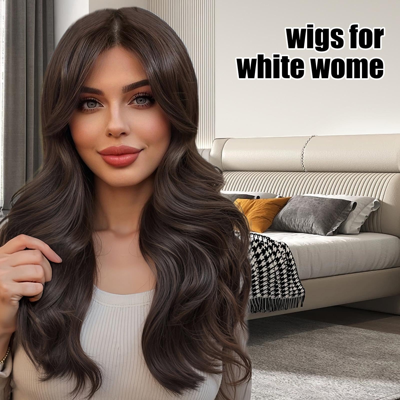Donne parrucche per capelli naturali, parrucche da costume da donna Wavy
