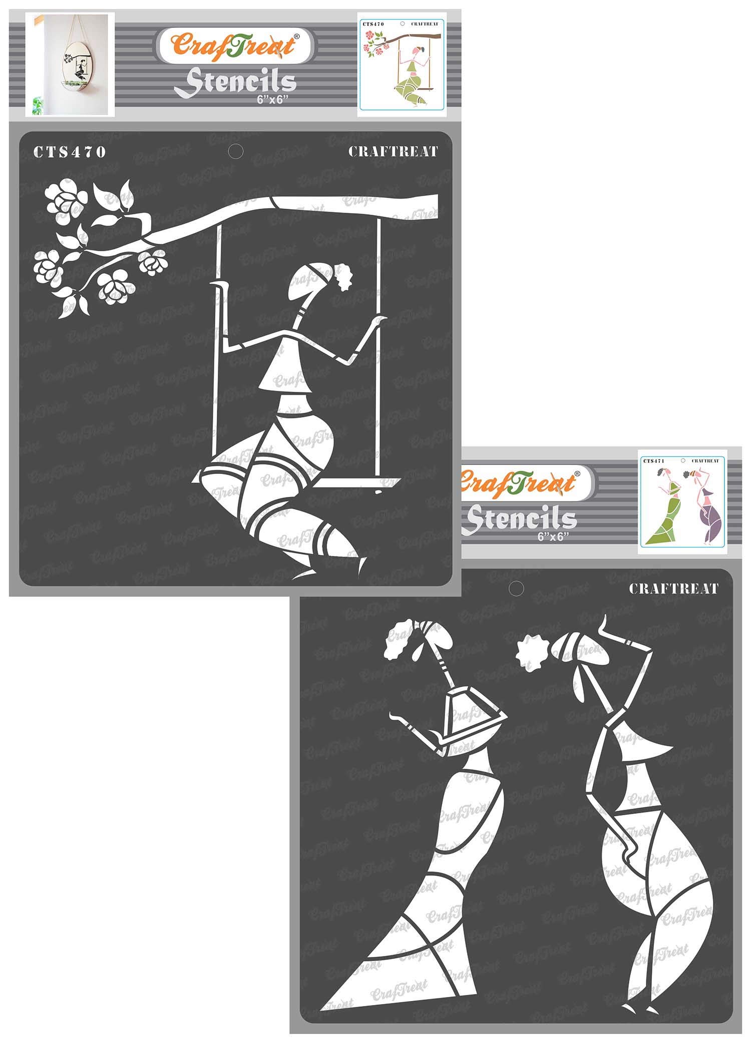 Pochoirs africains réutilisables pour customiser tissu mur et carrelage sans bavure