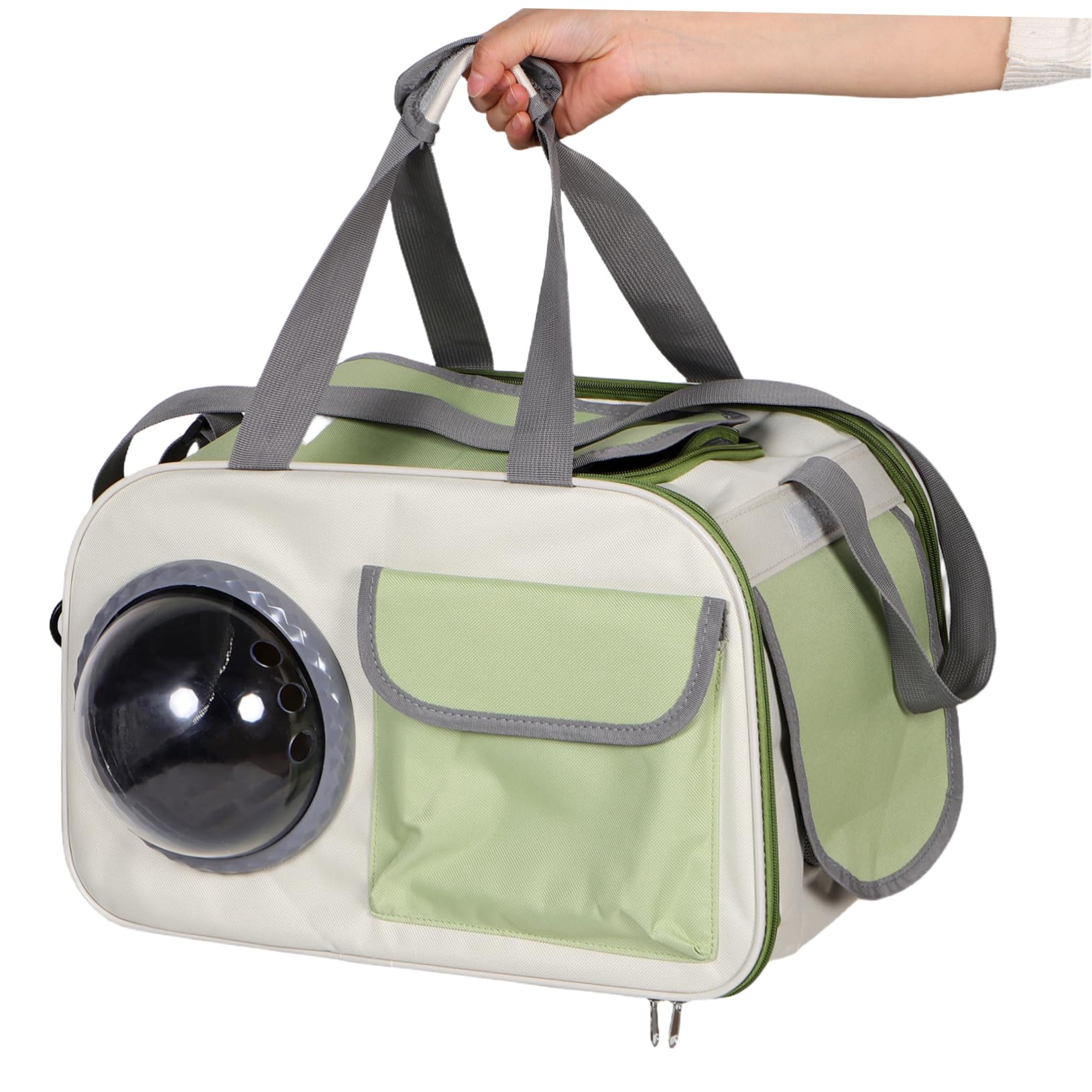 Haustier Reisetasche mit Trage und Schultergurten, Große Kapazität | Oxford Gewebe mit Pe Platte, Handtaschen und Schulterform, für Katzen und Hunde bei Autofahrt oder Wandern