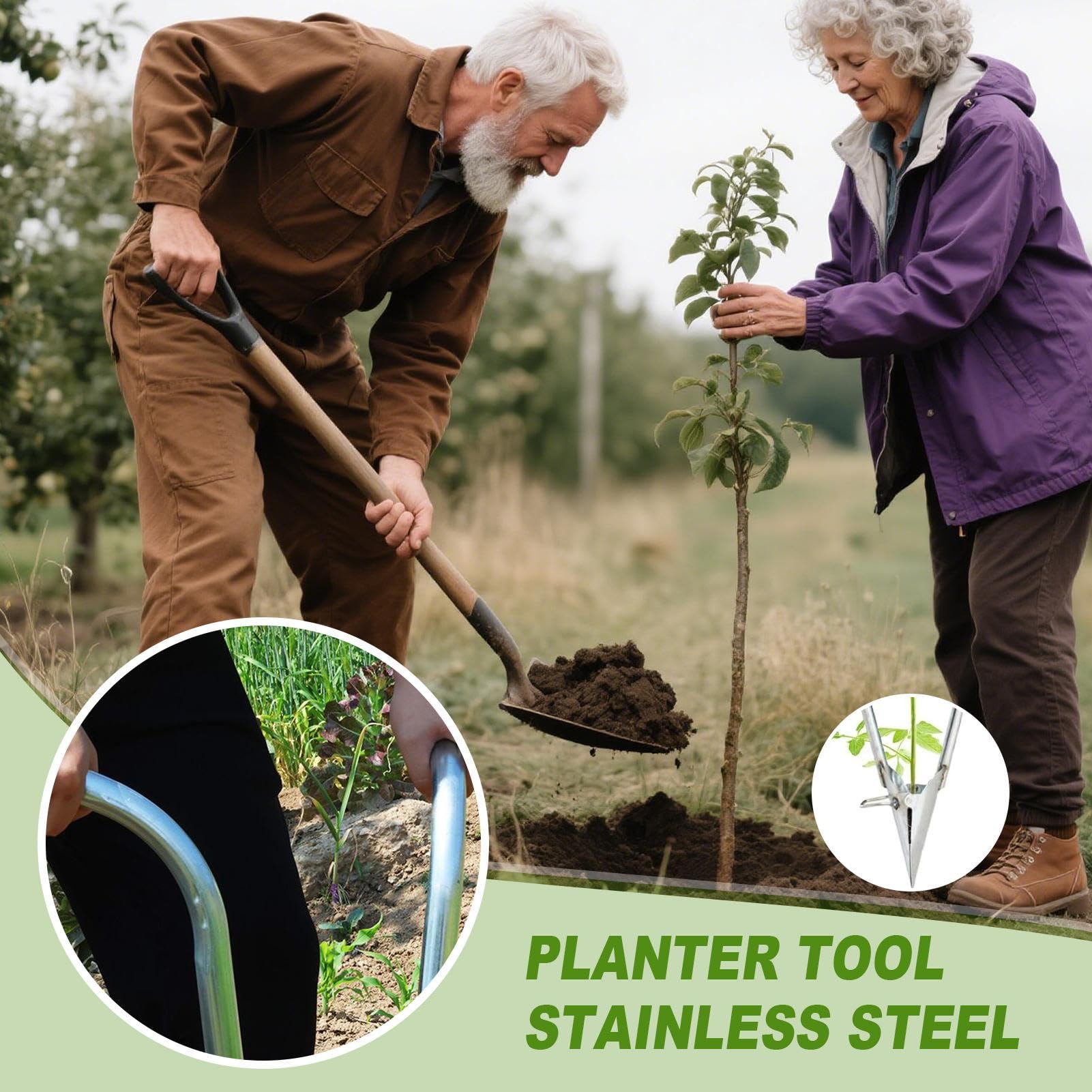 Strumento da giardino per trapiantare – Fioriera durevole per bulbi