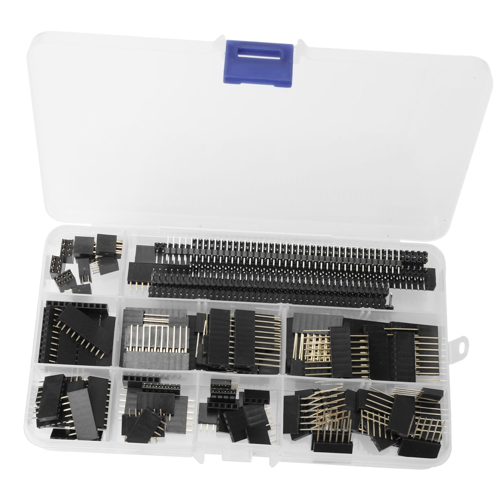 Beatifufu Complete Ic Socket Collection 122pcs Kit Single and Dual Row Sockets 2.54mm Pitch Safe