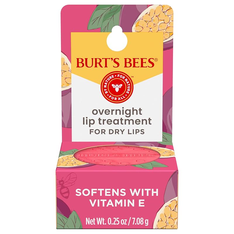 Bálsamo labial noturno Burt's Bees com maracujá e camomila, 7 g