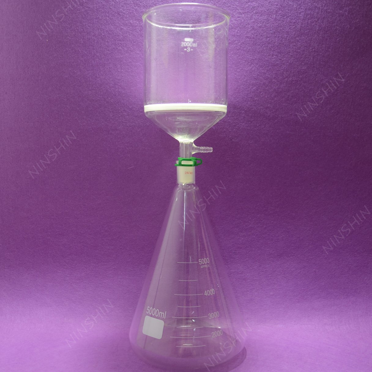 Glassware 5000ML Filtration Set[Erlenmeyer Flask+Filter Funnel(3#)],Lab Filter Set