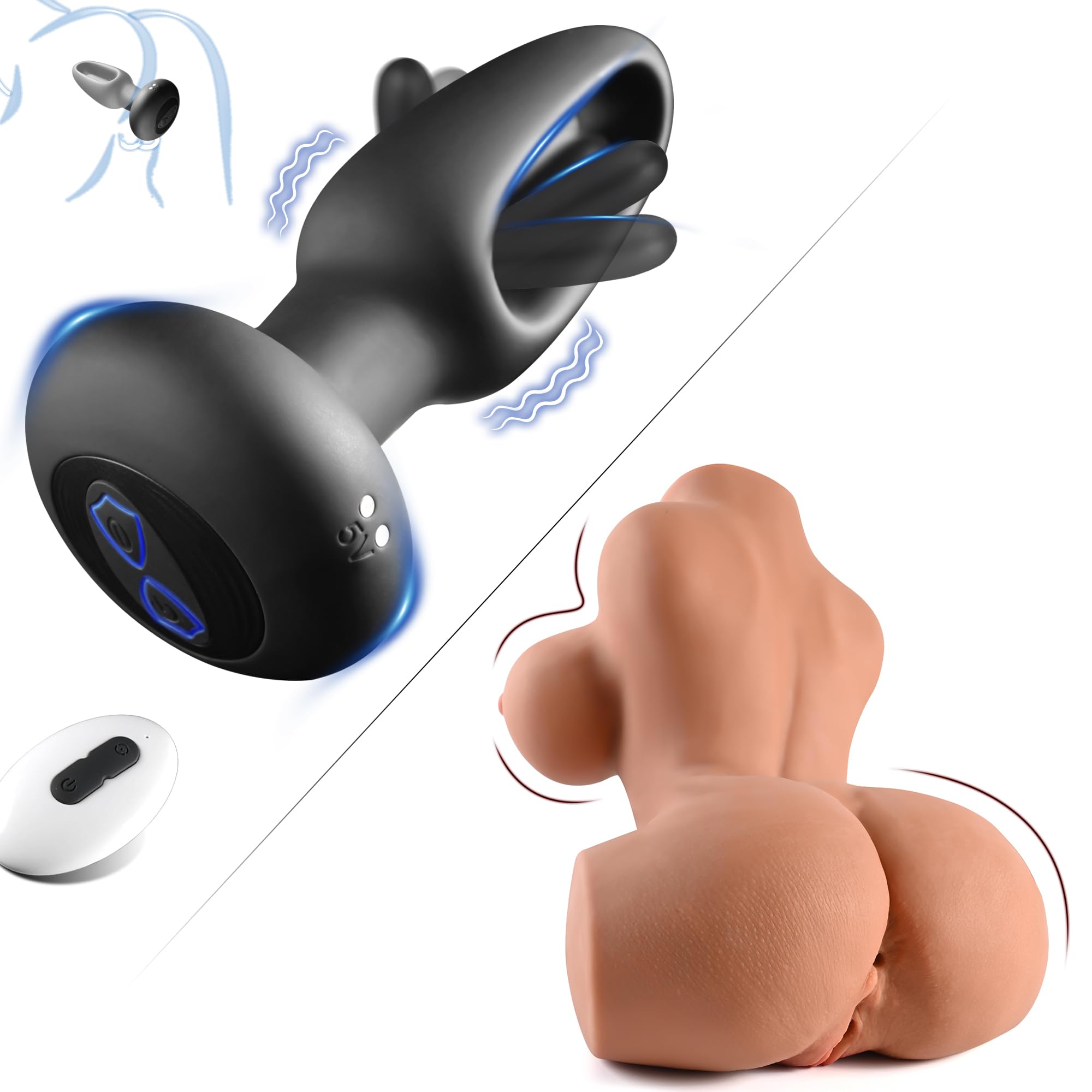 Amazon.com: Anal Plug Flapping Anal Vibrator & 3 in 1 Realistic Sex Doll  Torso : Health & Household