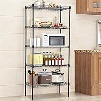 Vista 14 de Estantes de almacenamiento de 6 niveles con ruedas, estantería de metal resistente, capacidad de 2100 libras, estantería de garaje, estantes