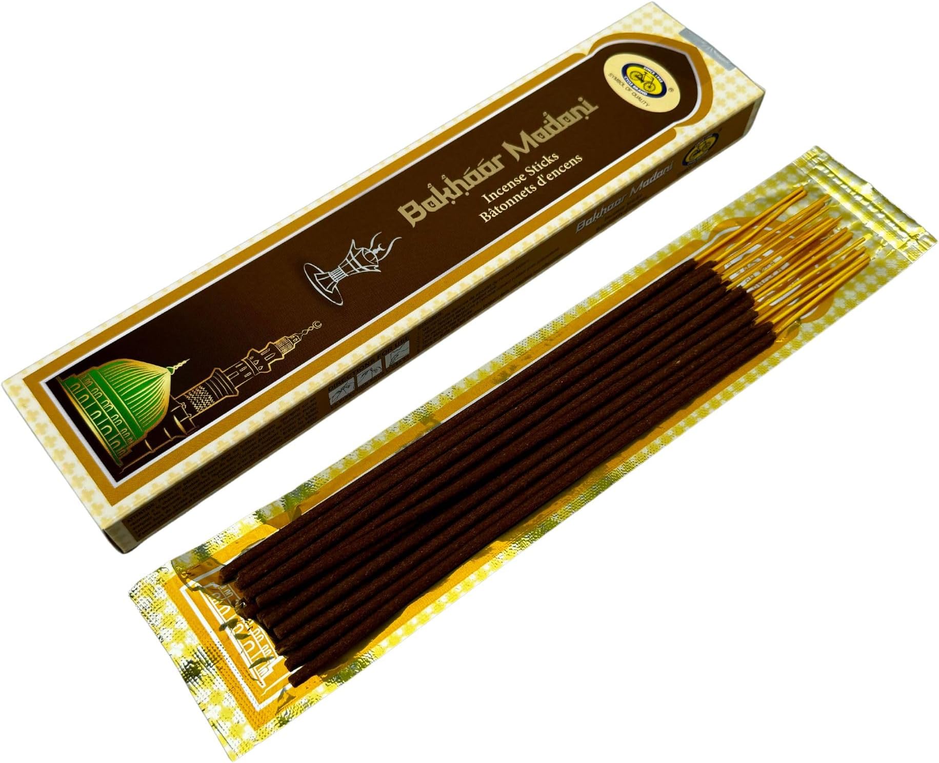 Bakhoor Madani Incense Sticks Medina Premium Quality Natural Handmade Arabian Musky Oud Scent Agarwood Fragranced Oriental Argabatti Home Freshner (1)