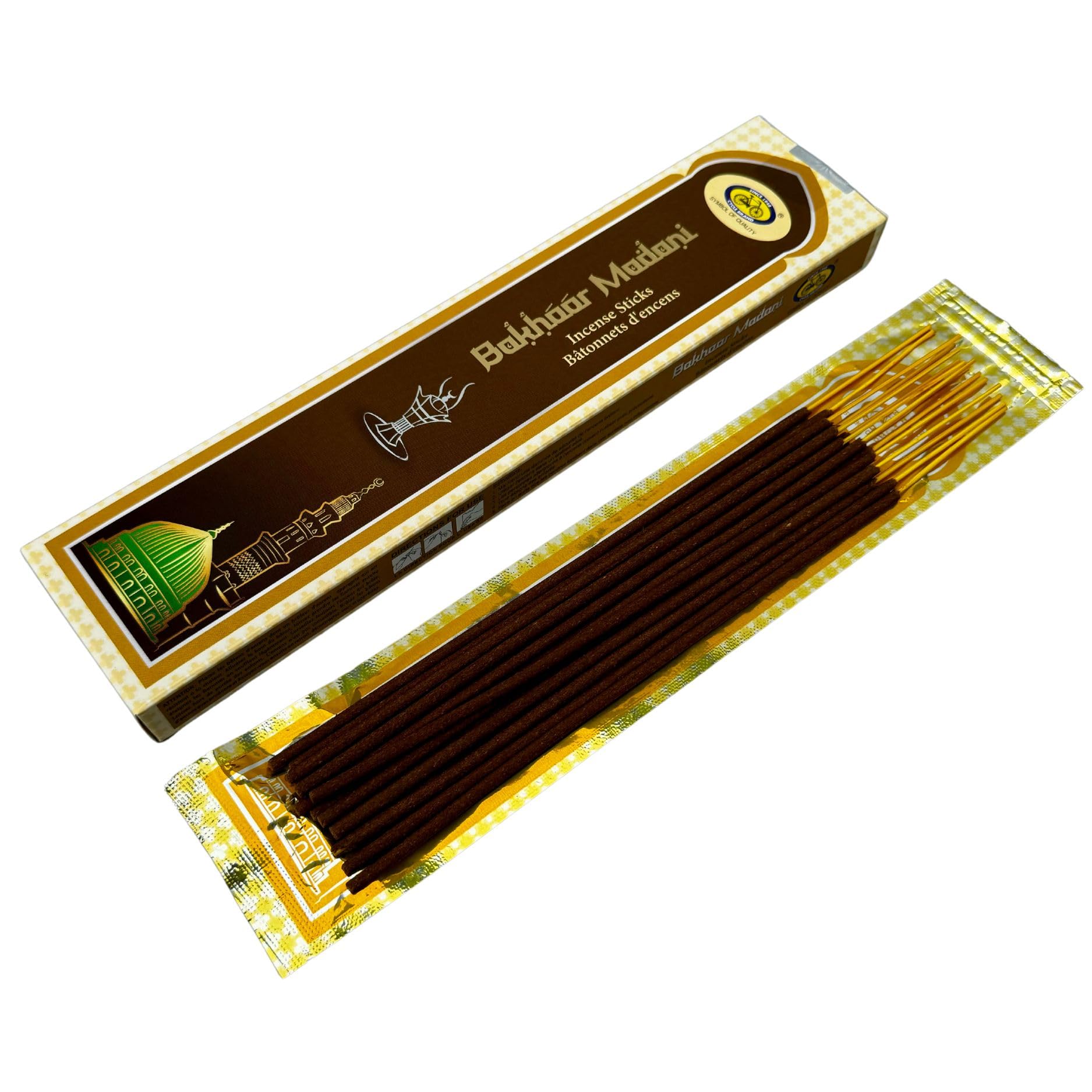 Bakhoor Madani Incense Sticks Medina Premium Quality Natural Handmade Arabian Musky Oud Scent Agarwood Fragranced Oriental Argabatti Home Freshner (1)