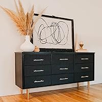 Vista 6 de Goldenwarm - Paquete de 5 tiradores de cajones de acrílico de 3 pulgadas, manijas doradas para gabinete de acrílico, tiradores de gabinete