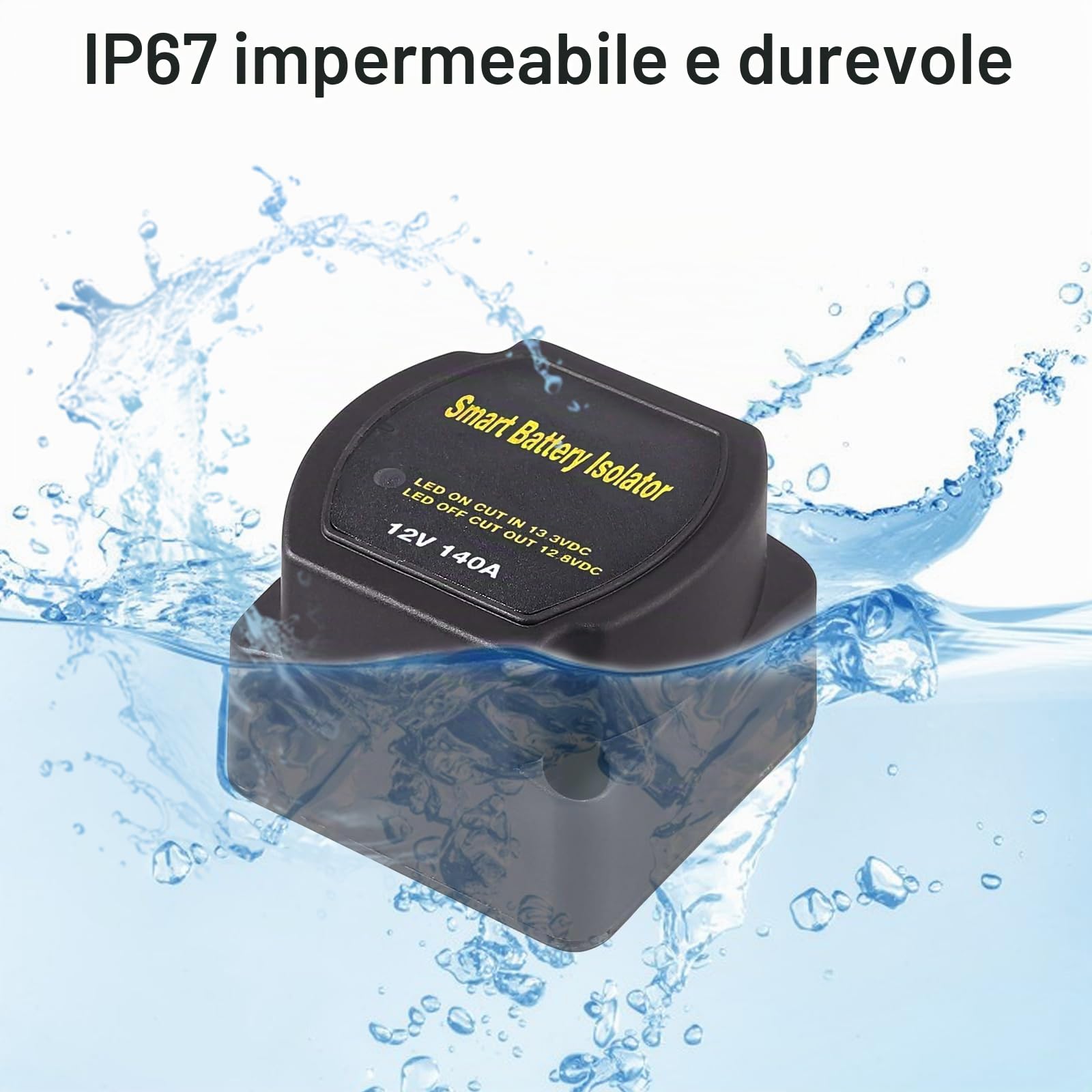 Parallelatore batteria 12v per camper fuoristrada, doppia batteria relè, relè di carica divisa, Kit isolatore doppia batteria 12V 140A, Relè sensibile alla tensione per auto, camion, SUV, barca