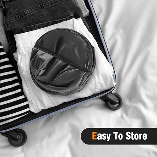 Miniatura 18 de Cesta de malla desplegable para ropa sucia con asas duraderas - Cesta plegable portátil para dormitorio, baño y viajes (azul, paquete de 3 unidades)