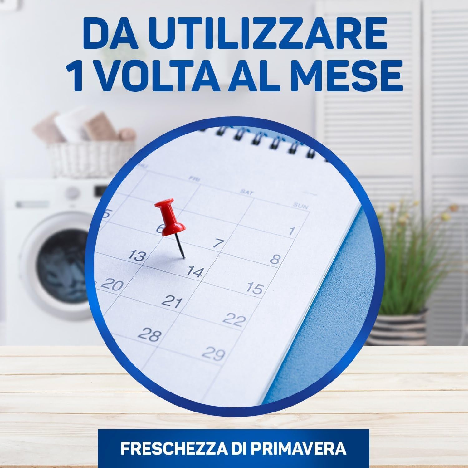 Napisan Cura Lavatrice Disinfettante Freschezza di Primavera, Elimina i Cattivi Odori, Rimuove Sporco e Residui di Sapone, 6 Confezione da 250ml