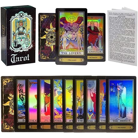 Mystical Halloween Tarot: A Deck for Beginners with Holographic Cards and Guidebook