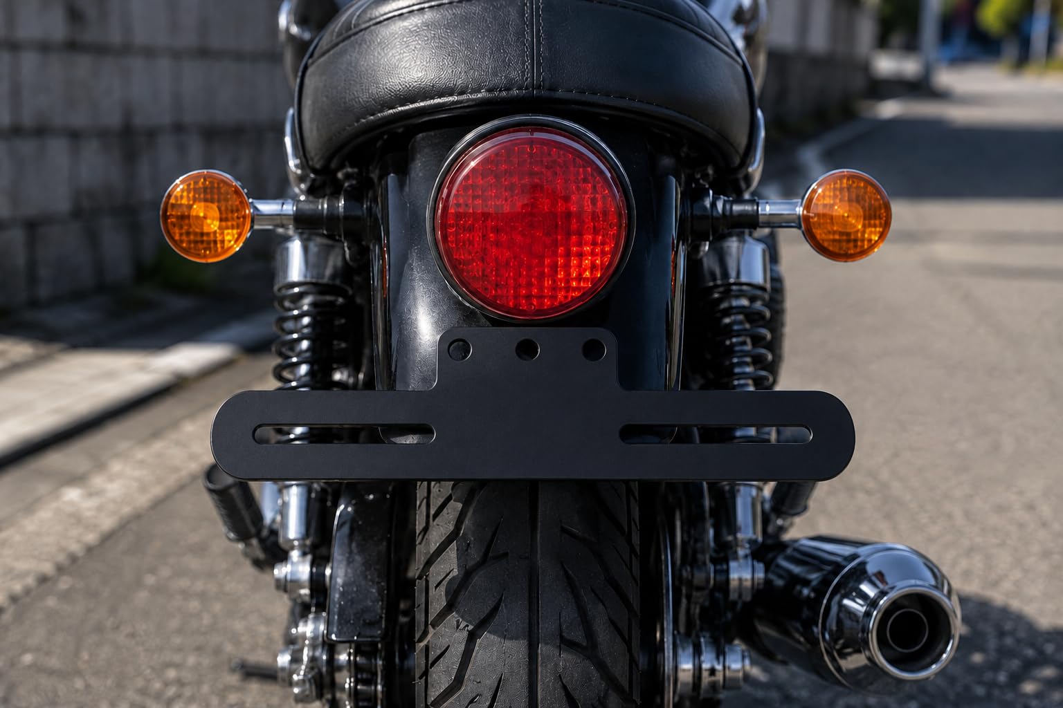 バイク登録プレートホルダー オートバイ調整可能なリアテール Tidy