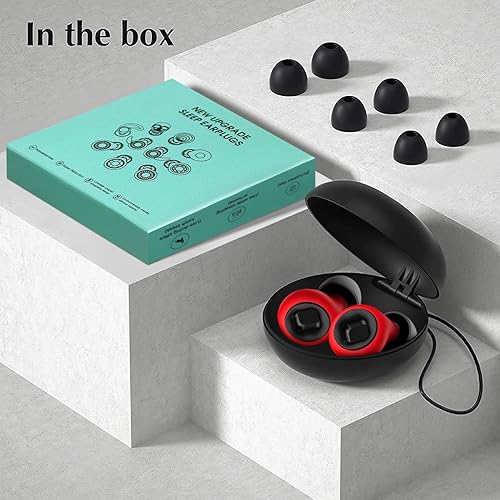 Miniatura 7 de NRR - Tapones para los oídos con cancelación de ruido para dormir, 33 dB, tapones para los oídos de silicona súper suaves y reutilizables para