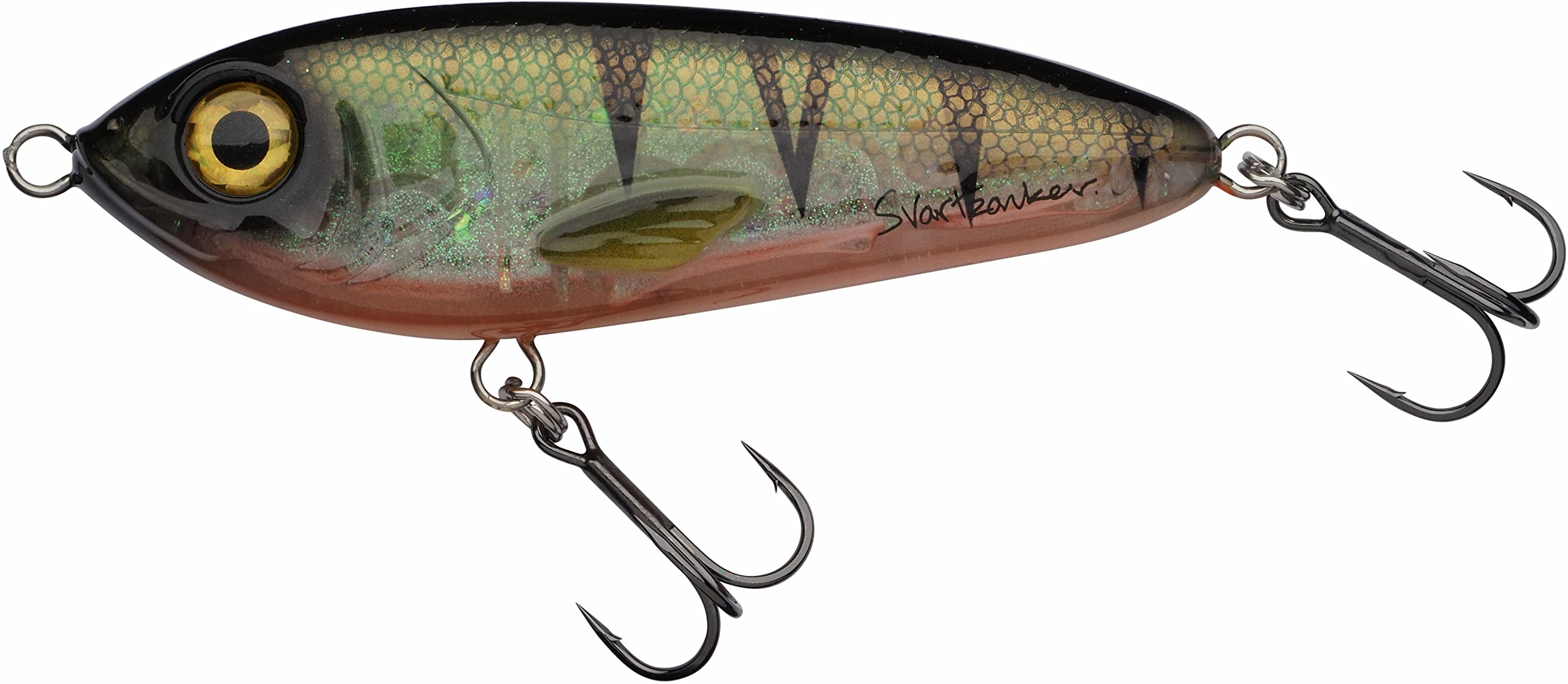 Abu Garcia Svartzonker McTracer Hybrid Jerkbait – Soft and Hard Lure for Pike, Perch, and Trout Fishing – Perfect for Freshwater and Saltwater Fishing, Hand-Painted, Yellowfin Perch 12.5 cm