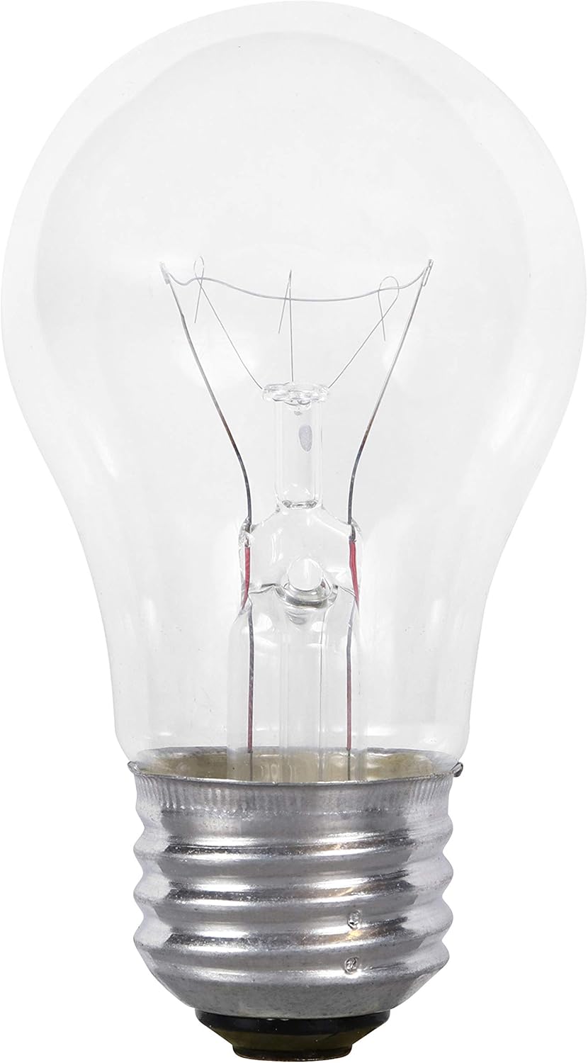 SYLVANIA Double Life Incandescent Ceiling Fan Lamp Light Bulb, A15, 40W, Medium Base, 370 Lumens, Dimmable, Clear, Soft White - 2 Pack (10034)