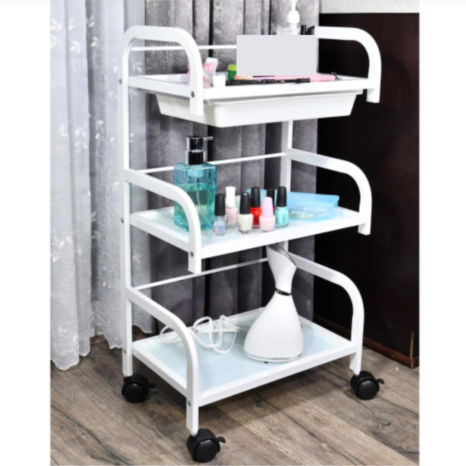 Carrello Tattoo Carrello con Ruote Carrello for Parrucchiere A 3 Livelli for Parrucchiere E Salone for Unghie Spar Cosmetici