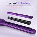 Manelix Pencil Flat Iron for Short Hair, 1/3 Inch Super Slim Mini Flat Iron Hair Straightener and Curler 2 in 1, Dual Voltage PTC and Ceramic Small Flat Iron Hair Straightener gallery image