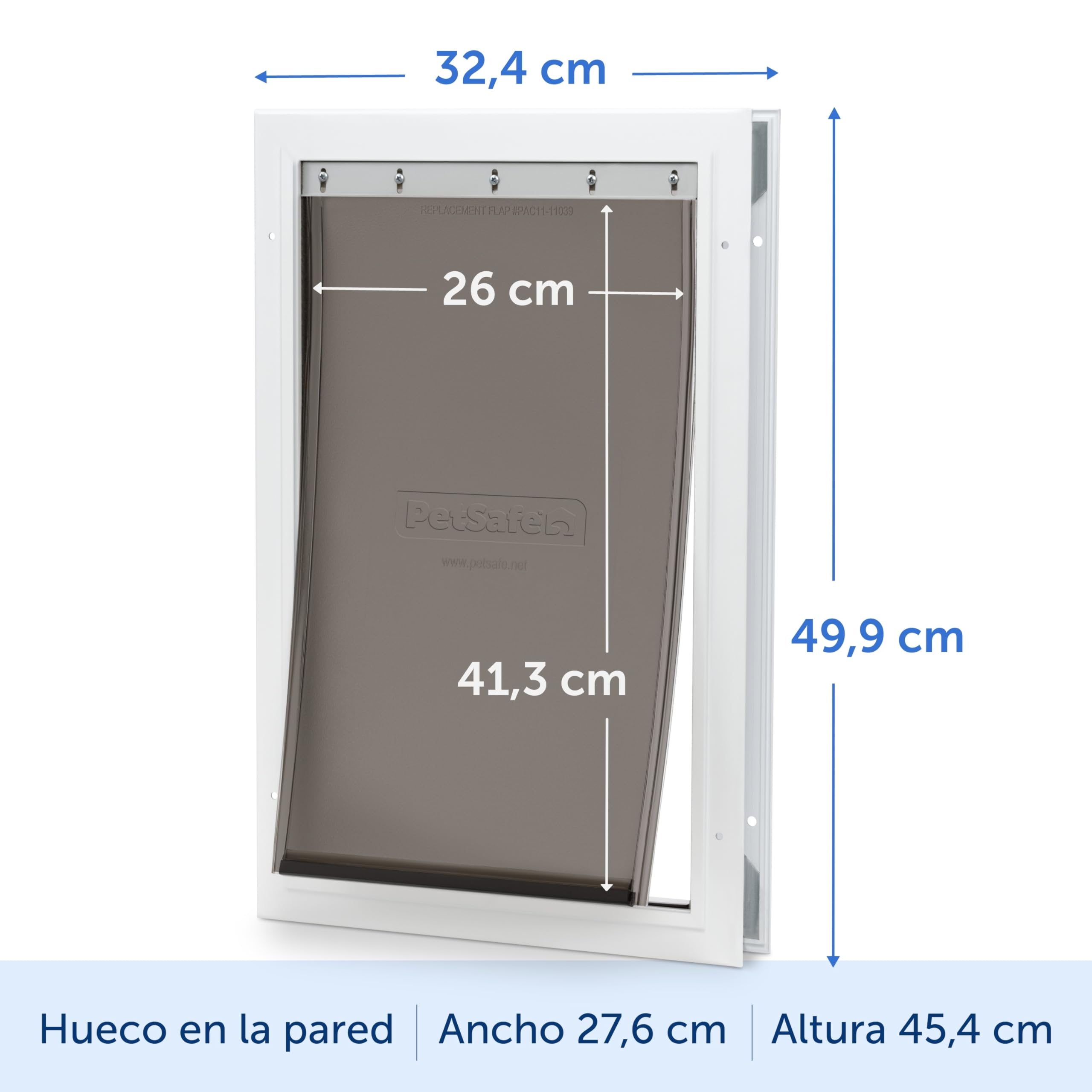 PetSafe Gatera de Aluminio - Puerta para Mascotas con Diseño Duradero, Instalación Sencilla, Sellado Resistente al Clima, para Múltiples Mascotas, L