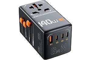 TESSAN 140W GaN Universal Travel Adapter: Your Gateway to Seamless European Travels