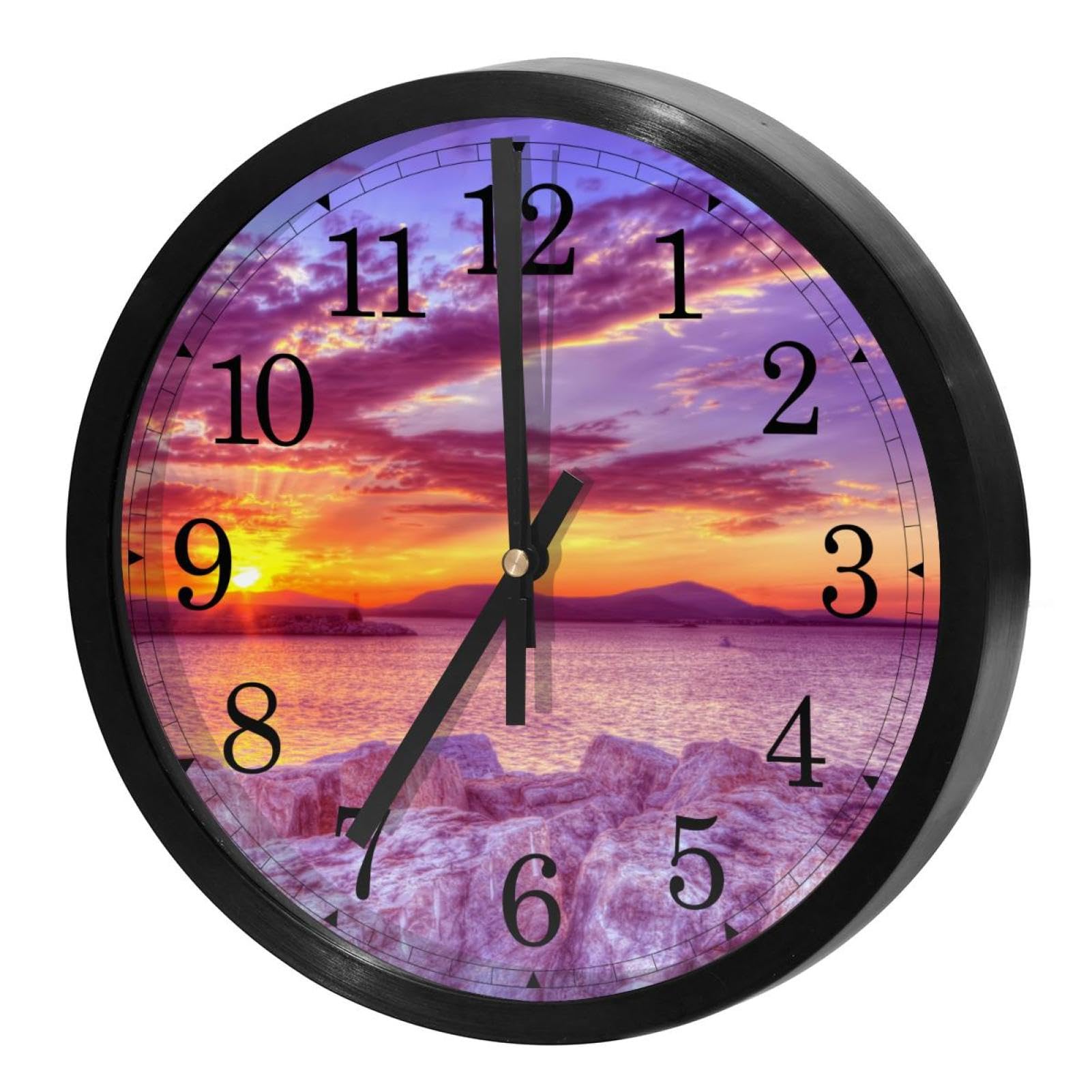 Horloge murale sans tic-tac à quartz pour retrouver le sommeil au bureau et maison