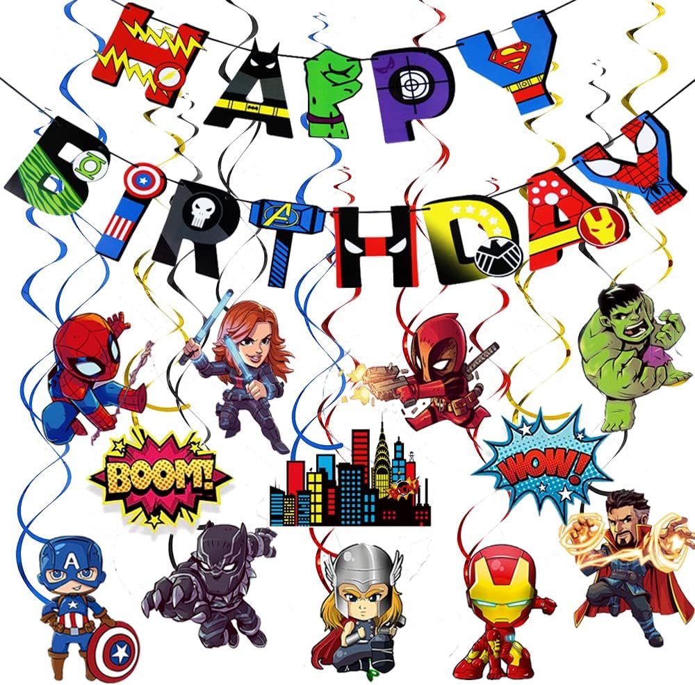 Superhero Party Supplies decorations Superhero Party Banner