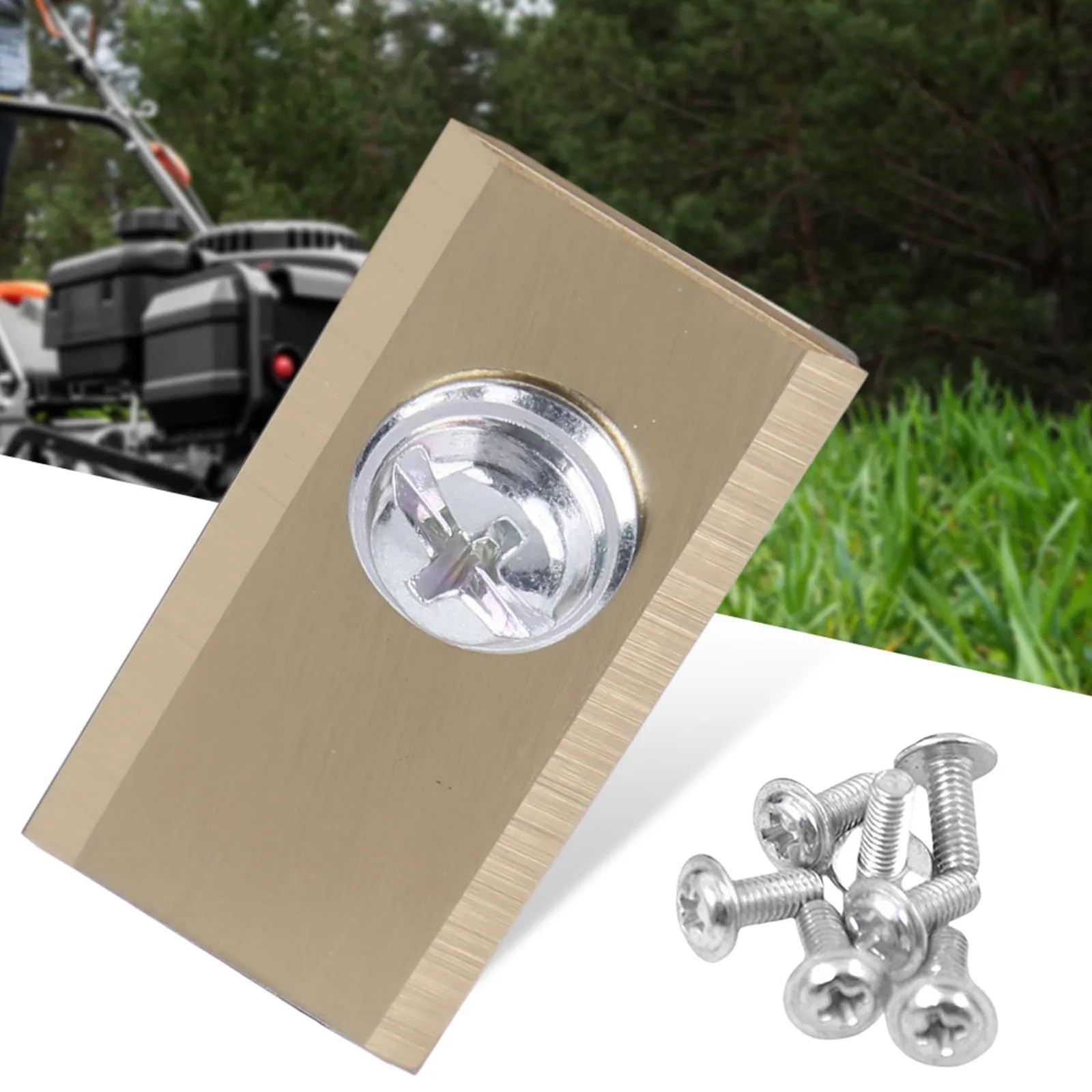 Cuchillas de cortacésped de Acero Inoxidable con Tornillos | Juego de cuchillas de acero inoxidable de 30 piezas con tornillos for disco de corte de cortacésped(36PCS Silver)