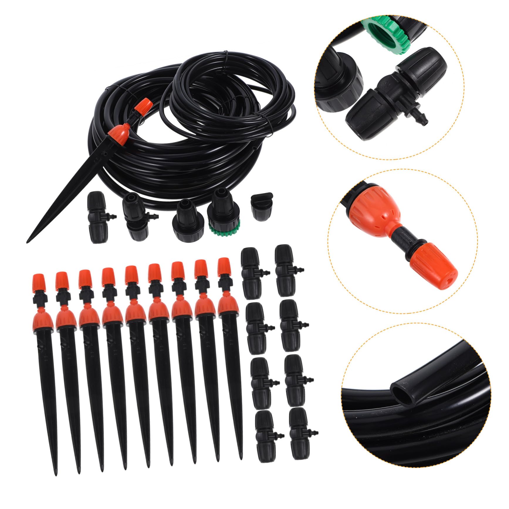 Irrigatore Giardino Automatico Impianto a Goccia per Erba Piante Esterne Timer Regolabile Nebulizzazione Spruzzatore Acqua Fai da Te