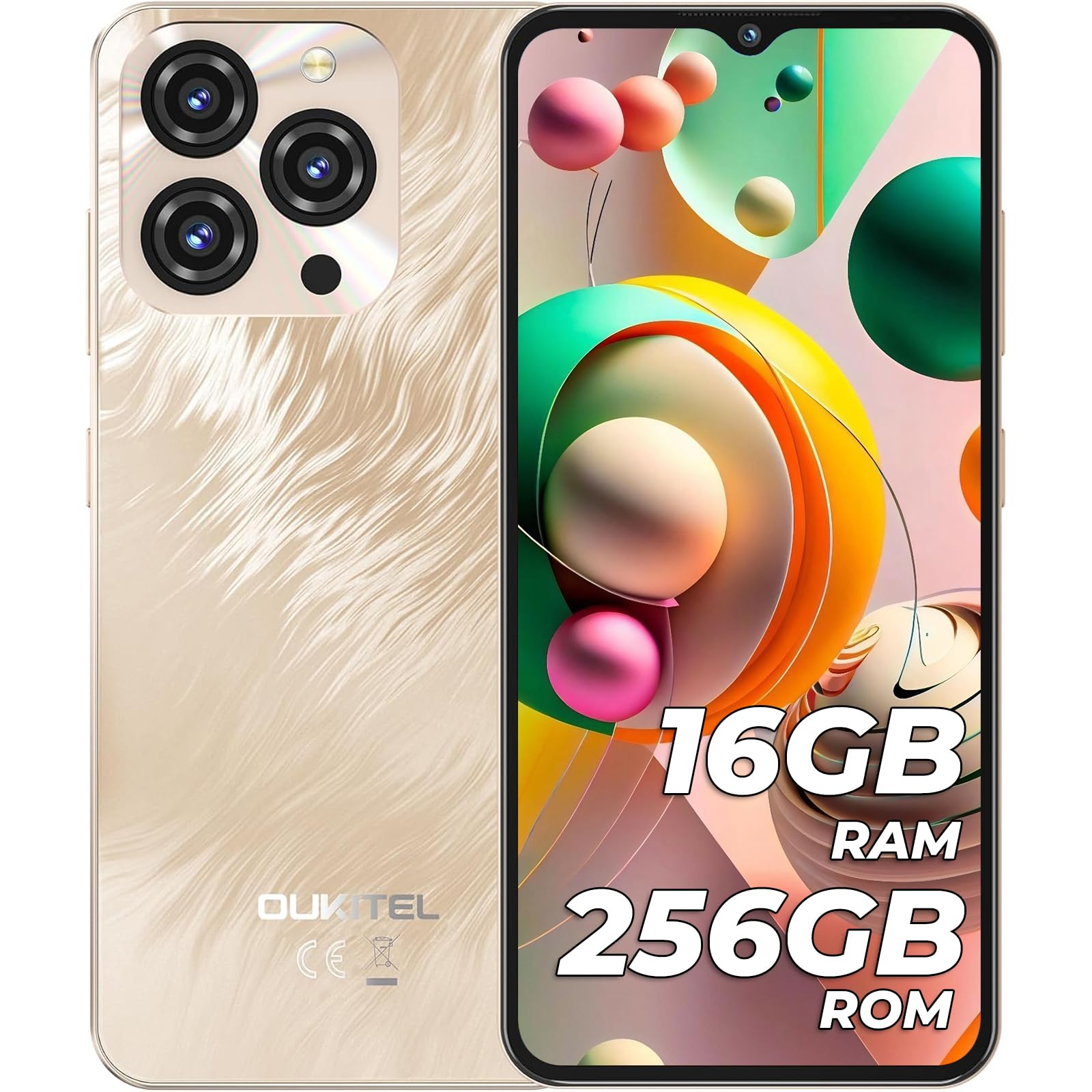 OUKITEL C3 - Smartphone de 16GB+256GB/1TB, 6.52'' HD+, Procesador