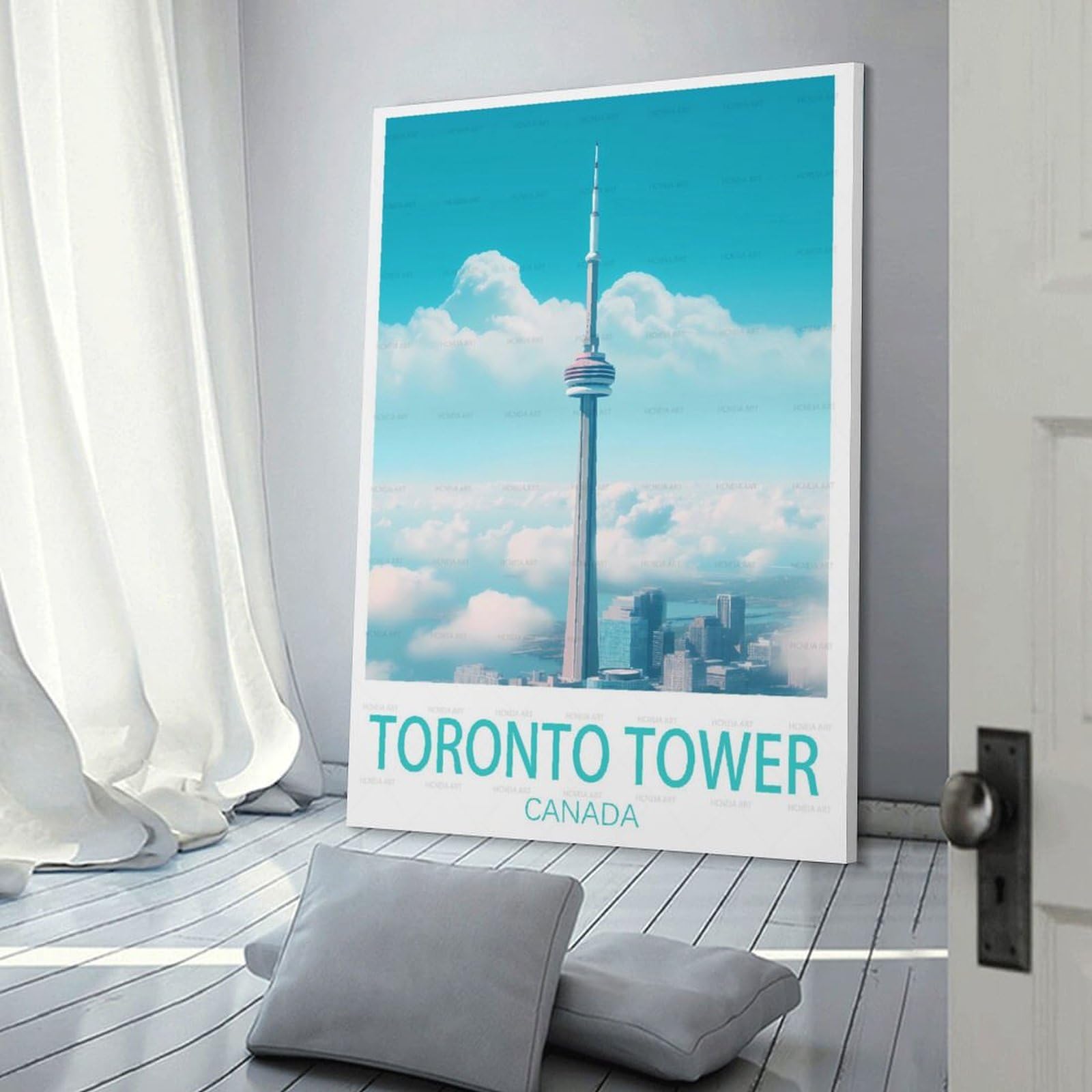 Poster de voyage vintage Tour de Toronto - 30 x 45 cm - Affiches
