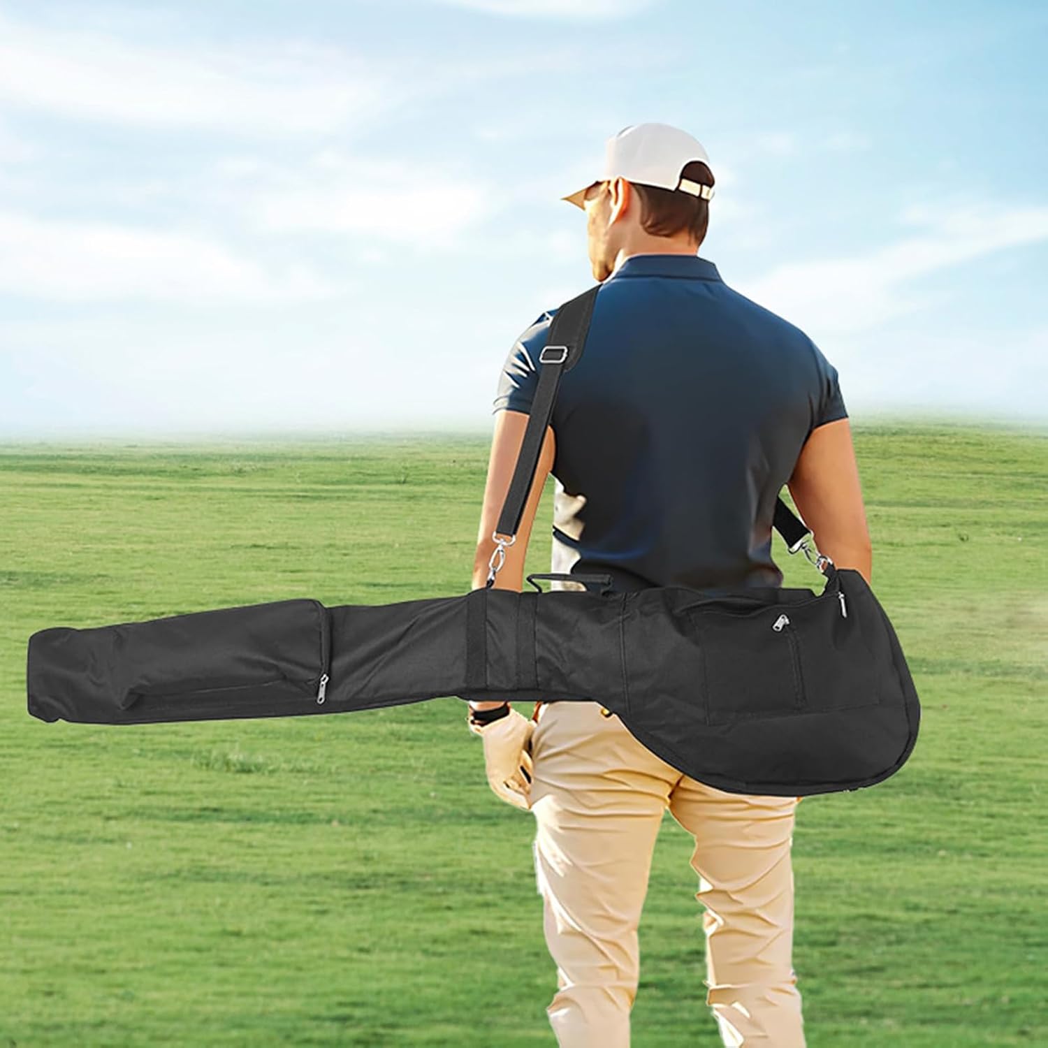 Golf Cart Bag Lightweight Golf Bag Golf Carry Bag Carry 6-7 Clubs with 3 Side Bag for Golf Course Travel