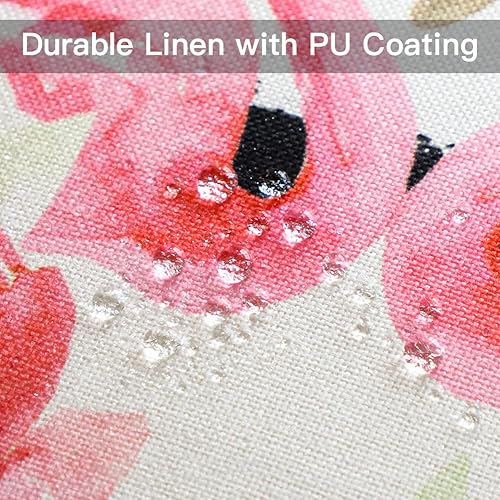 Miniatura 6 de Ohok Juego de 4 fundas de almohada para el día de San Valentín de 18 x 18 pulgadas, almohadas decorativas para decoración del hogar (flamenco a