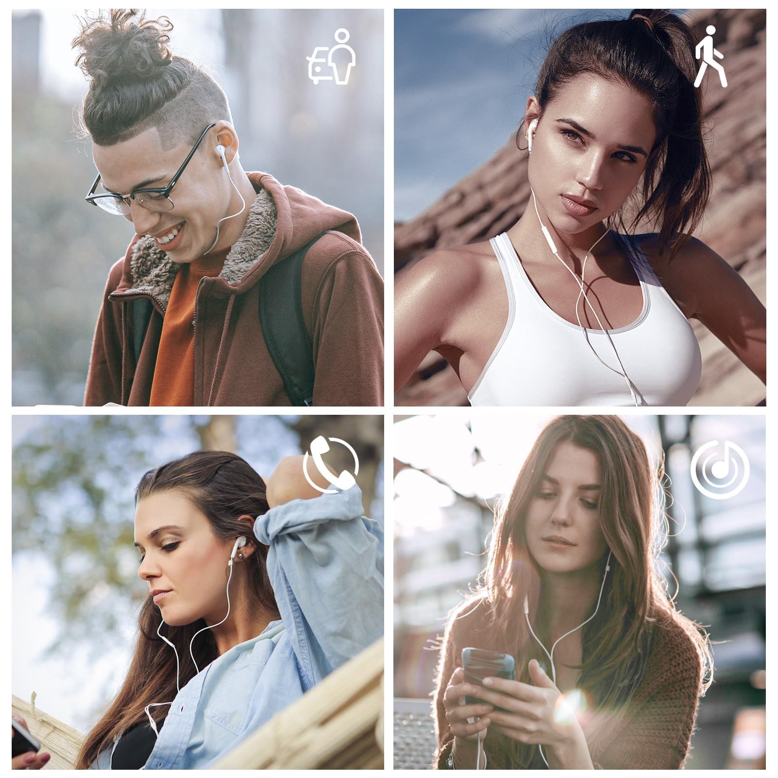 XIANGBIN Auriculares para iPhone,Cascos Cable con Aislamiento de Ruido Soporte Control de Volumen de Llamadas,Compatible con iPhone 11/12/13/14/X/XS/XR/8/7 Plus,Soporta Todo el Sistema iOS — view 8