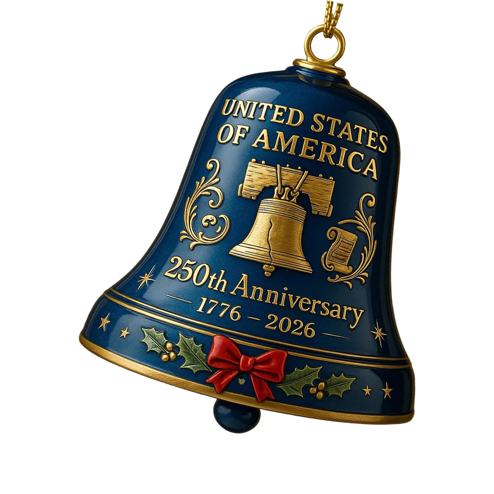 Handcrafted Engraved Metal Christmas Bells Ornament Festival Tree Decorations for Collectors Commemorative Keepsakes Festival Metal Hanging Ornament