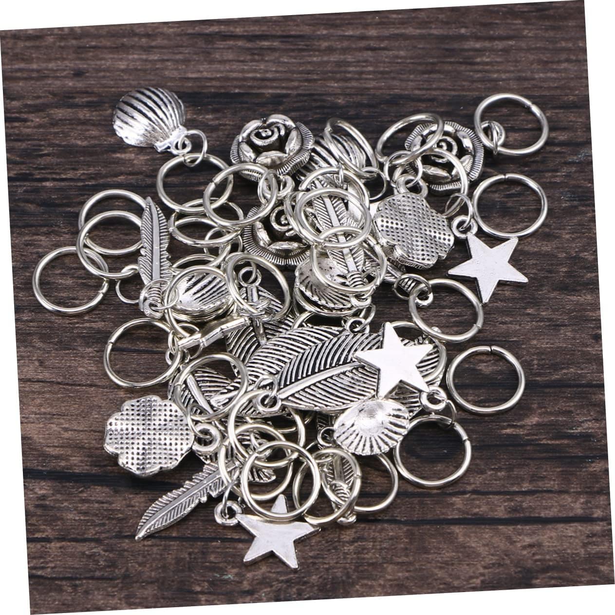 Spinki do włosów Spinki do włosów dla kobiet 105 szt. Akcesoria samochodowe Bling dla kobiet Włosy na warkocze Metalowe spinki do włosów do dredów Metalowe mankiety Pierścień do włosów Dekoracje DIY T