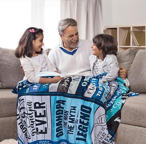 Miniatura 5 de Manta de regalo para abuelo de parte de la nieta, para el abuelo que no quiere nada, para mi abuelo, manta suave para el día del padre, regalo de