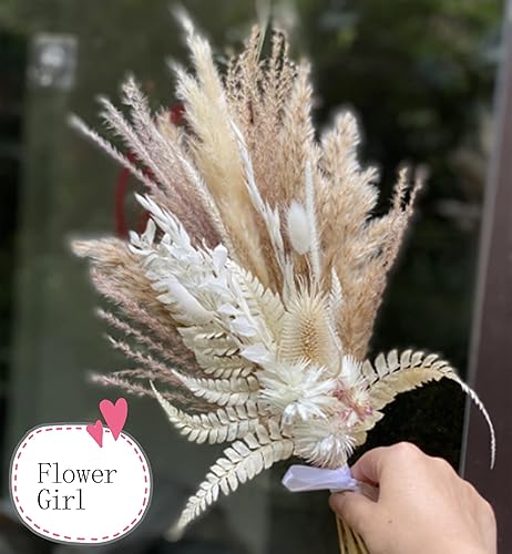 Miniatura 4 de YOBEKI Decoración de boda de flores secas y hierba de las pampas - Ramos y Boutonnieres de novia y dama de honor