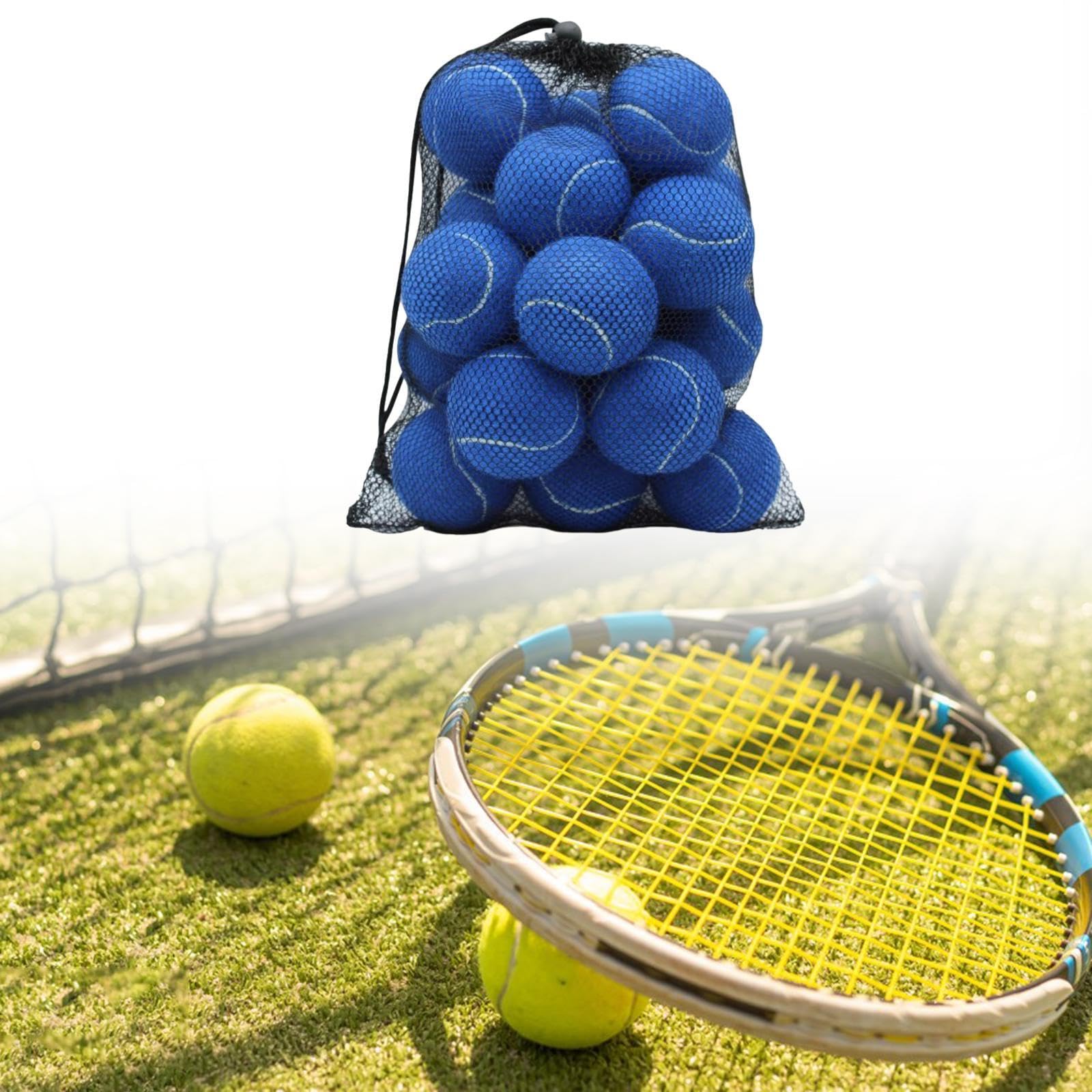 20 Piezas Pelotas de Tenis Pelotas de Entrenamiento Pelotas para Juegos Pelotas Deportivas con Goma Y Fieltro Resistentes Aptas para Entrenamiento Niñ, Azul