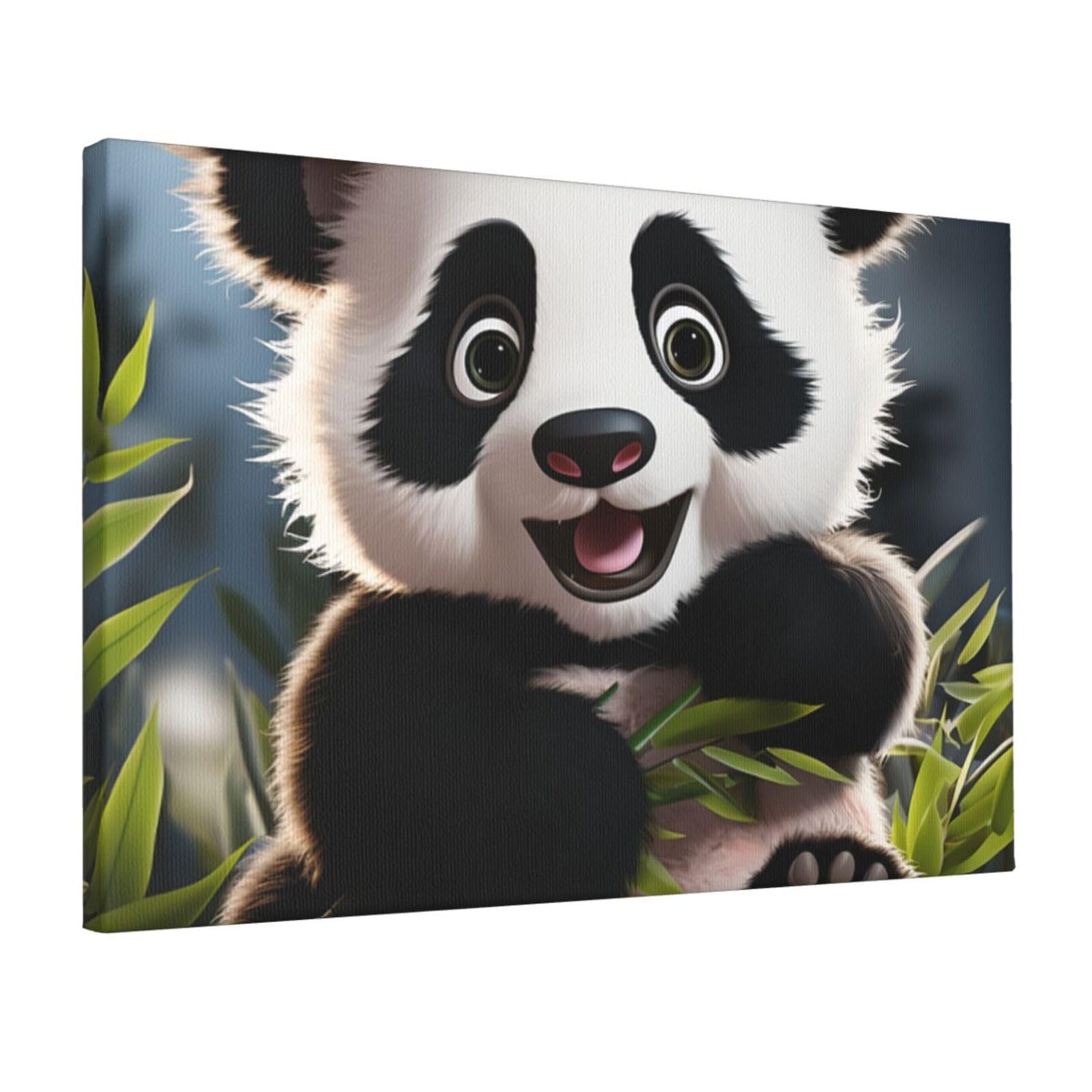 Toile de panda mignon impression HD - Poster mural suspendre salon - 8