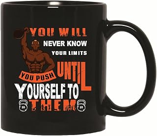 Motivate Yourself with Funny Gym Quote Gift for Bodybuilders and Fitness Enthusiasts 11oz 15oz Black Coffee Mug